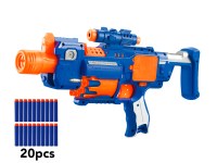 Pistolet mitrailleur à fléchettes en mousse - Rotation automatique du barillet - Portée...