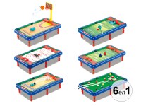Table Multi-Jeux - 6 Combinaisons de Jeux - Ludique et Évolutive