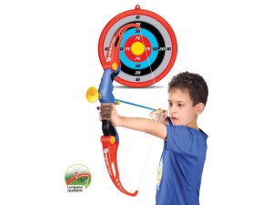 Set de Tir à l’Arc - Poignée Ergonomique - 3 Flèches à ventouse et une Cible Incluses