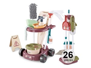 Chariot de Ménage Interactif pour Enfant – Effets Sonores et Lumineux