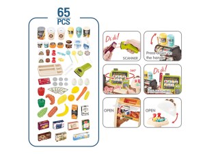 Supermarché Interactif avec Caisse enregistreuse - Effets Sonores et Lumineux, Comptoir...