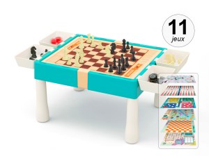 Table de Jeu Multifonctions - 11 Jeux Classiques en 1 - Plateau Magnétique