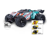 Voiture télécommandée - Échelle 1/18 - Vitesse 36 km/h - Distance 80 m - Suspension ind...