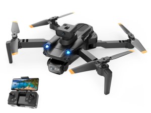Drone pliable avec double caméra 4K et détection d’obstacles, flip 360° et vol stationn...