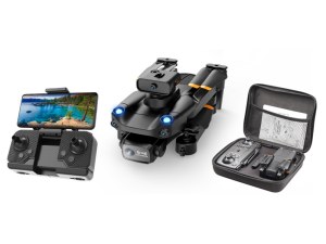 Drone pliable avec double caméra 4K et détection d’obstacles, flip 360° et vol stationn...