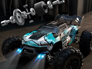 Voiture télécommandée - Échelle 1/16 - Vitesse 70 km/h - 150 m de portée - Moteur brush...