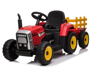 Tracteur Électrique Enfant avec Remorque - 12V, Télécommande, Effets Sonores