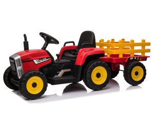 Tracteur Électrique Enfant avec Remorque - 12V, Télécommande, Effets Sonores