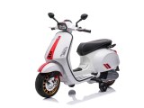 Vespa Électrique Enfant - 12V, Roulettes Stabilisatrices, Effets Sonores et Lumineux