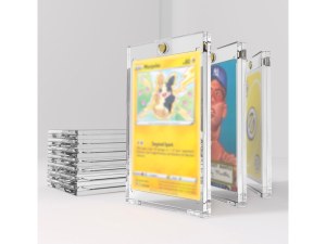 Étuis de Protection Magnétiques pour Cartes - Acrylique Sans Acide, Anti-UV, Coins Renf...