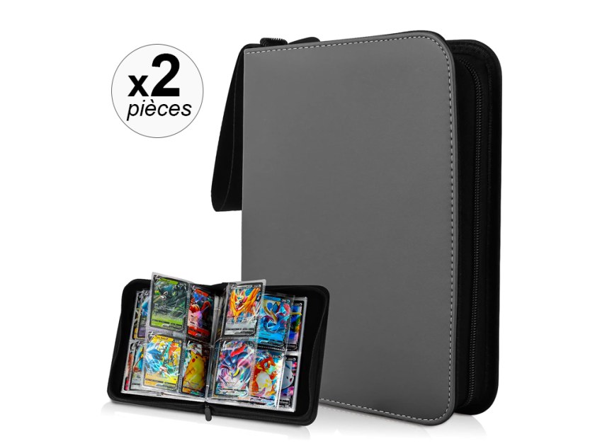 KOMABLEN 900 Pochettes – Classeur Pour Cartes Avec Fermeture Éclair – 50 Pages – PU Étanche – Pour Pokémon, TCG, Sports, KPOP