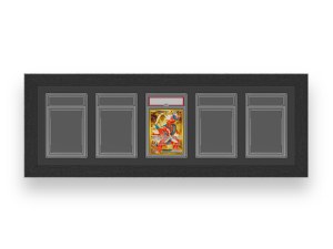 Cadre de Présentation pour Cartes Gradées - 5 Emplacements, Compatible Format PSA, MDF...