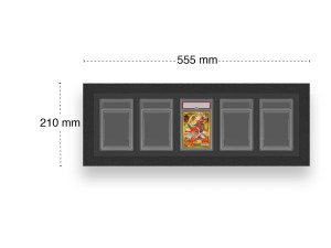 Cadre de Présentation pour Cartes Gradées - 5 Emplacements, Compatible Format PSA, MDF...