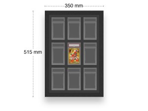 Cadre de Présentation pour Cartes Gradées - 9 Emplacements, Compatible Format PSA, MDF...