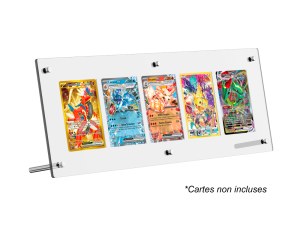 Présentoir 5 Cartes de Collection - Acrylique Transparent, Format Standard, Design Élég...
