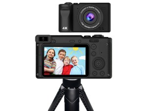 Appareil Photo Enfant - 50MP, Vidéo 4K, Double Capteur, Trépied Inclus