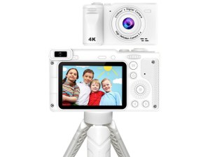 Appareil Photo Enfant - 50MP, Vidéo 4K, Double Capteur, Trépied Inclus