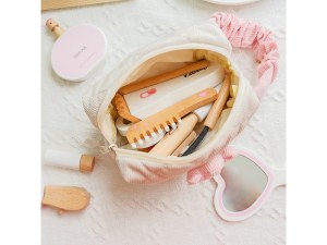Kit de Coiffure en Bois - Avec Trousse de Rangement - 14 Pièces
