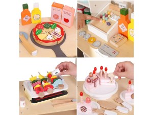 Stand de Snacking en Bois - Avec Accessoires et Tableau Noir - 110 cm