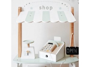 Stand de Marché en Bois - Avec Chariot, Fruits et Accessoires - 95,5 cm