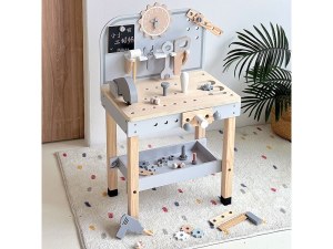 Établi en Bois Premier Âge - Avec Outils et Accessoires - 67 cm