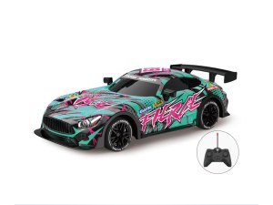 Voiture Télécommandée 1/18 - 27 MHz, Effets Lumineux, Vitesse 10 km/h