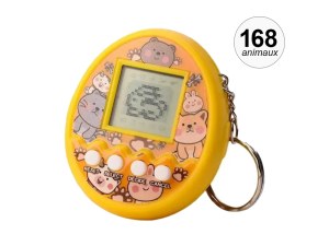 Animal Virtuel Électronique - 168 Animaux, 9 Modes de Jeu, Porte-Clé