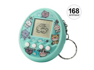 Animal Virtuel Électronique - 168 Animaux, 9 Modes de Jeu, Porte-Clé