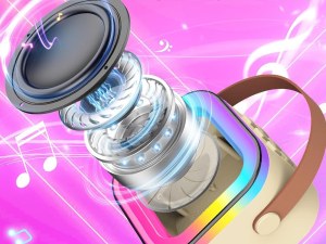 Mini Karaoké Bluetooth avec 2 Micros Sans Fil - Effets Lumineux