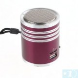 Mini haut-parleur Amplificateur Lecteur MP3 Micro SD TF USB Disk FM-Rouge- bleu