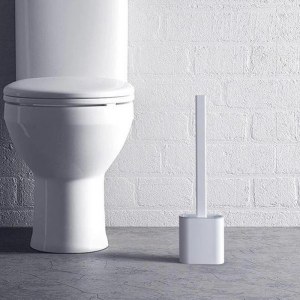 SHOP-STORY - TOILET BRUSH WHITE : Brosse WC Ultra Hygiénique en Silicone Flexible - Blanc