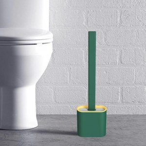 SHOP-STORY - TOILET BRUSH GREEN : Brosse WC Ultra Hygiénique en Silicone Flexible - Vert