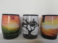 Tonnelets métalliques décorés