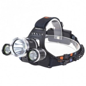 Lampe frontale zoom 3x pour camping randonnée