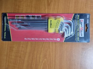 CLES TORX EXTRA LONGUES /9PCS SYPO BLANC