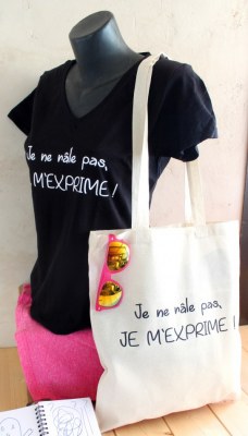 Totebag en coton avec message pour revente sur les marchés