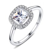 BAGUE MISS SWAN RHODIUM ET CRISTAL SWAROVSKI