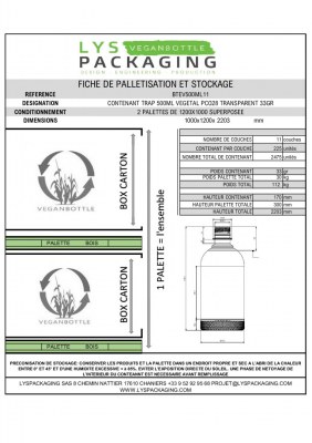 Bouteille 500ml végétale compostable
