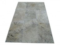 Carrelage travertin argento 40x60x1,2 cm rustique