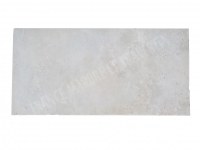 Margelle travertin beige clair 30.5x61x8 cm bord droit 1er choix REF 563