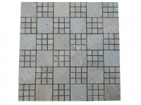 Travertin Beige Mosaïque Modelé Monaco