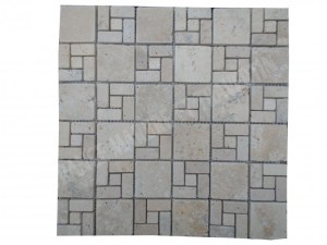 Travertin Beige Mosaïque Modelé Nice