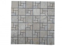 Travertin Beige Mosaïque Modelé Nice
