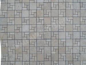 Travertin Beige Mosaïque Modelé Nice