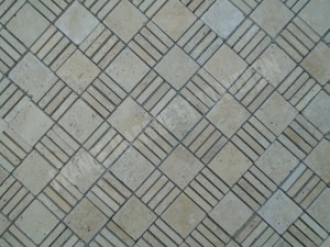 Travertin Beige Mosaïque Modelé Paris