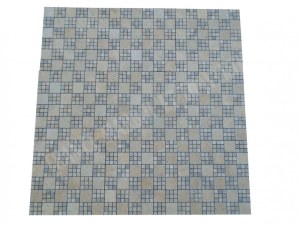 Travertin Beige - Silver Mosaïque Modèle Monaco