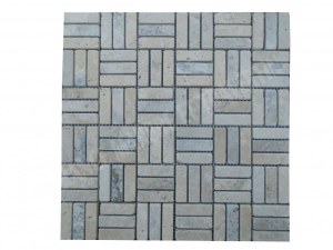 Travertin Beige - Silver Mosaïque Modèle Lyon