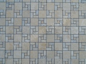 Travertin Beige - Silver Mosaïque Modèle Nice