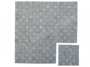 Travertin Beige - Silver Mosaïque Modèle Nice