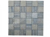 Travertin Beige - Silver Mosaïque Modèle Paris